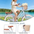 thumbnail image 7 of Ambifirner 22 24 Inch Beach Cruiser Bike, Single-Speed Hybrid City Bicycle for Girls Youth , City Bike with Wicker Basket & Lightweight, Multiple Colors, 7 of 7