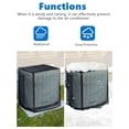 thumbnail image 4 of Air Conditioner Cover for Outside Units, Central AC Cover with Full Mesh Breathable, Detachable Waterproof Oxford Top Cover, All Season Protector for Outdoor Against Leaves, Weeds (L), 4 of 6