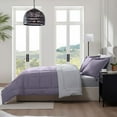 thumbnail image 6 of Virtu California King Comforter Set, 7 Piece Bed in a Bag, Reversible Bedding Comforter Sets with Sheets, Dusty Purple, 6 of 11
