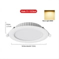 thumbnail image 2 of 6PCS 12W LED Downlight Recessed Round Ceiling Spotlight Warm Light, 2 of 5