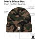 thumbnail image 2 of Gorro de invierno Hurley Icon de punto con puños para hombre, camuflaje, 2 of 7