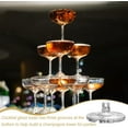 thumbnail image 6 of 50 Pcs Champagne Glasses 5 oz Unbreakable Plastic Martini Glasses Disposable Wine Cups Stackable Stemmed Champagne Coupe Shatterproof Party Stem Cups for Wedding Birthday Bar (Clear), 6 of 11