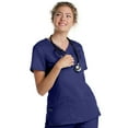 thumbnail image 1 of Landau ProFlex Tailored Fit Stretch 3-Pocket Mock Wrap Scrub Top for Women 4161, 1 of 1