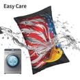 thumbnail image 5 of Kdxio Cotton Pillow Cases 20"x30" Pillowcases,Soft and Breathable Bedroom Pillow Cases-Eagle Head With American Flag-No Pillow Core, 5 of 5