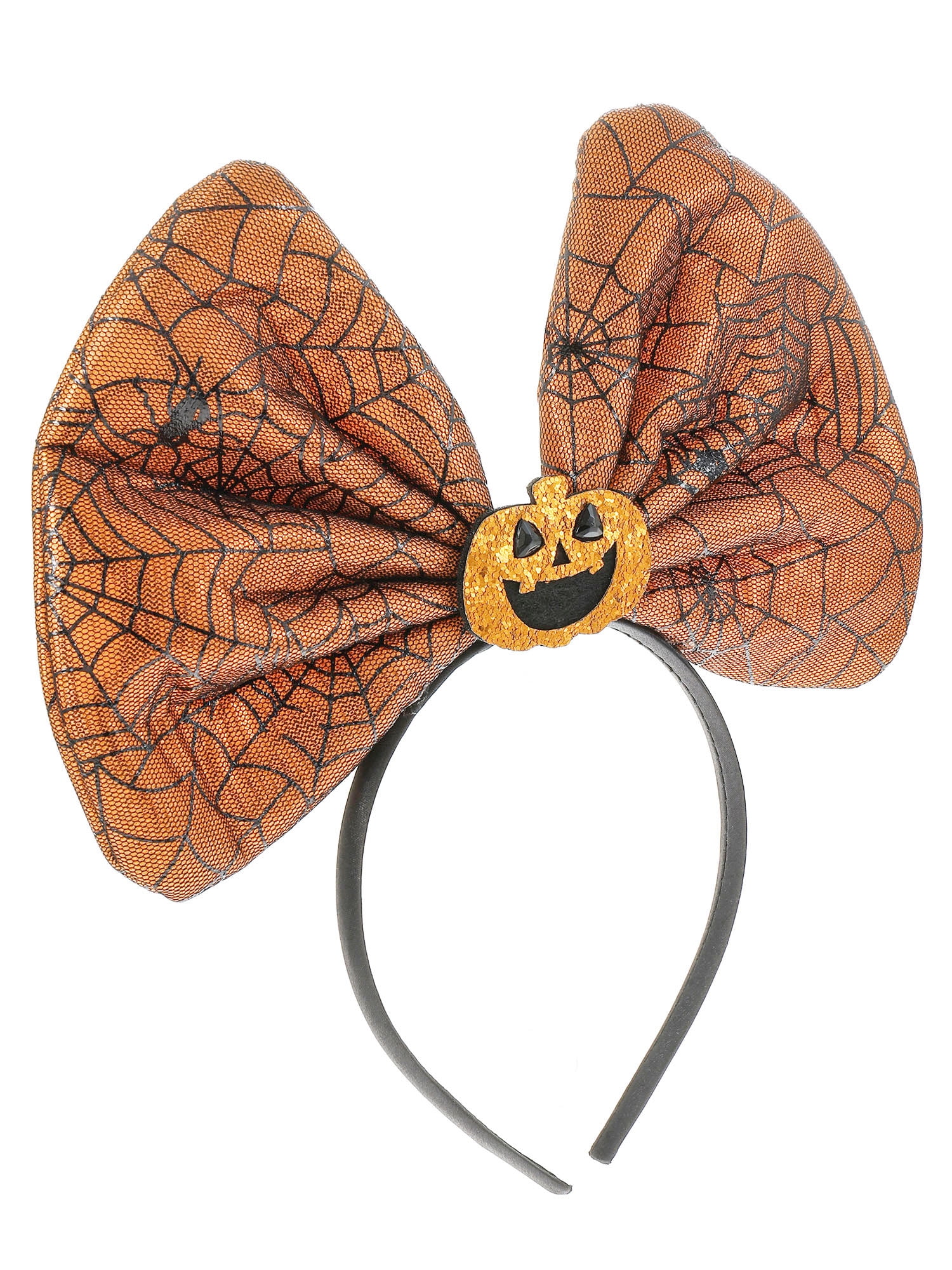 Way to Celebrate Jack-O-Lantern Bow Halloween Headband, 1 Piece