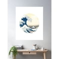 thumbnail image 2 of The Great Wave Off Kanagawa In A Circle Poster Wall Art, Modern Wall Decor For Living Room Bedroom, 24x36 UNFRAMED, 2 of 3