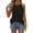 Black, variant on Knit Tops for Women Sleeveless Halter Neck Eyelet Textured Shirts Solid Color Casual Crochet T Shirts, XL