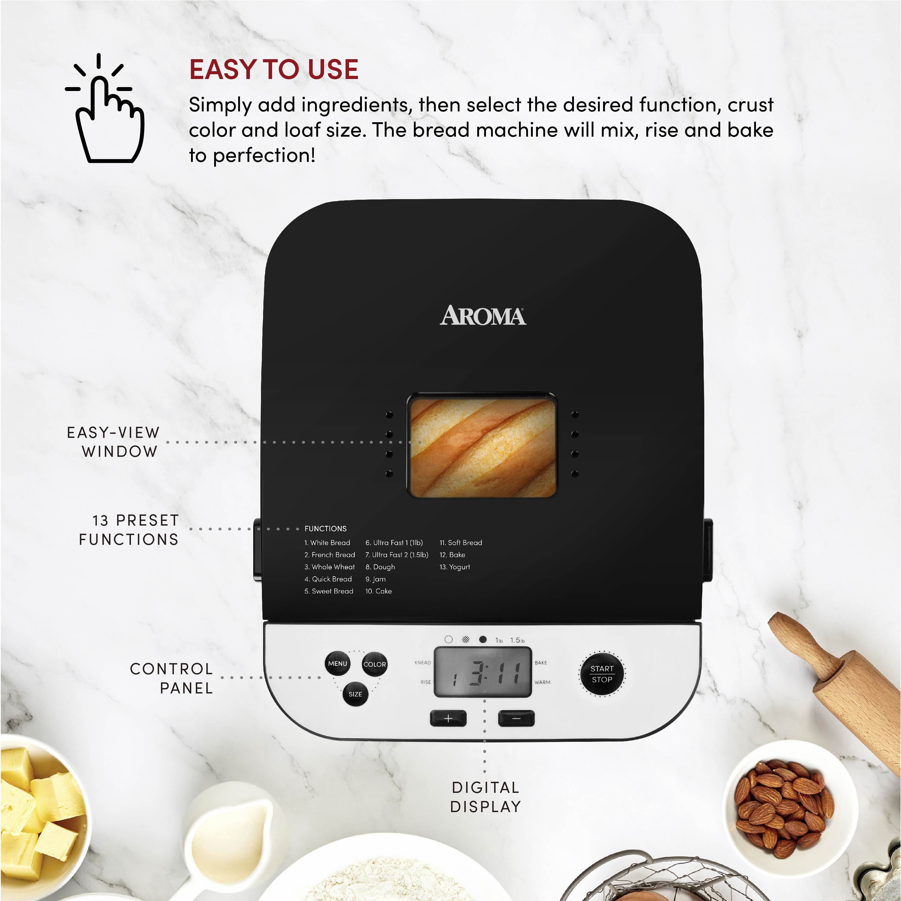 Aroma 1.5L Bread Maker