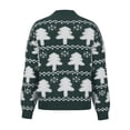 thumbnail image 6 of IROINNID Ugly Sweater for Christmas Women's Holiday Xmas Tree Funny Print Crewneck Long Sleeve Winter Warm Sweater,Green, 6 of 7