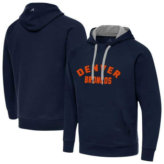 Men's Antigua Navy Denver Broncos Victory Hoodie