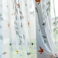 thumbnail image 6 of Linen Gray Curtains 120 inches Long for Living Room Sliding Glass Door Light Filtering Privacy Thick Sheer Curtain Drapes Modern Elegant Cotton Textured Grommet Gray Gauze Window Curtain 10 FT, 6 of 9