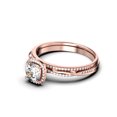 thumbnail image 4 of Twisted Infinity Band Dazzling Boho & hippie 1.75 Carat Round Cut Diamond Moissanite Engagement Ring, Classic Wedding Ring in 10k Solid Rose Gold, Gift For Wife, Bridal Rings, 4 of 4