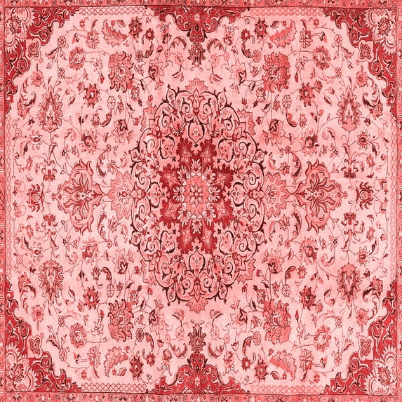 Ahgly Company Indoor Square Persian Red Traditional Area Rugs, 3' Square