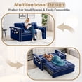 thumbnail image 5 of Dinosisco 55" Convertible Loveseat Sleeper, Upholstered Tufted Sofa Bed for Living Room, Blue Velvet, 5 of 9