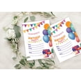thumbnail image 4 of Darling Souvenir Multicolor Birthday Invitation Card Printable Elegant Fill or Write In Blank Party Invites 28 Pcs 5 x 7 Inches, 4 of 5