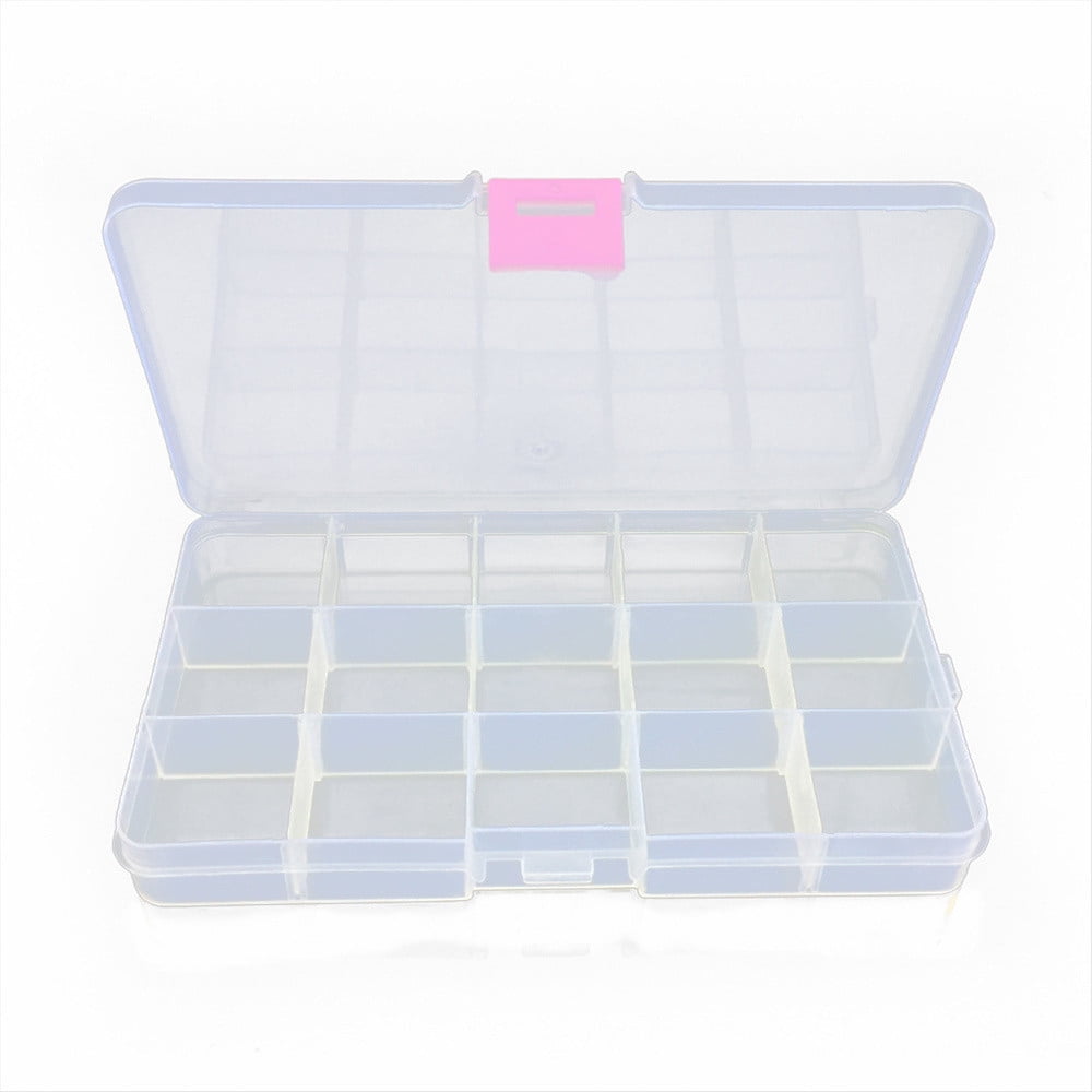 15 clear tackle box Bead Organizer Storage 3 Pack Grid Plastic Adjustable perfect for keeping your lures and hooks neatly arranged BUZBE Colony 15 Modular Tackle