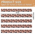 thumbnail image 3 of 5 Rolls Christmas Ribbon 1.5 inch Wide Decorative Ribbon for Gift Wrapping and Holiday Decorations Coral and Black Tie-dye Pattern, 3 of 7