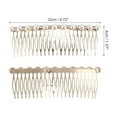 thumbnail image 2 of 1 Pc Women Faux Pearl Hair Insert Comb for Thick Wavy Curly Hair Silver Tone Alloy, 2 of 3