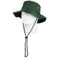 thumbnail image 6 of Wide Brim Hiking Fishing Safari Boonie Bucket Hats 100% Cotton UV Sun Protection For Men Women Outdoor Activities S/M Dark Green, 6 of 7