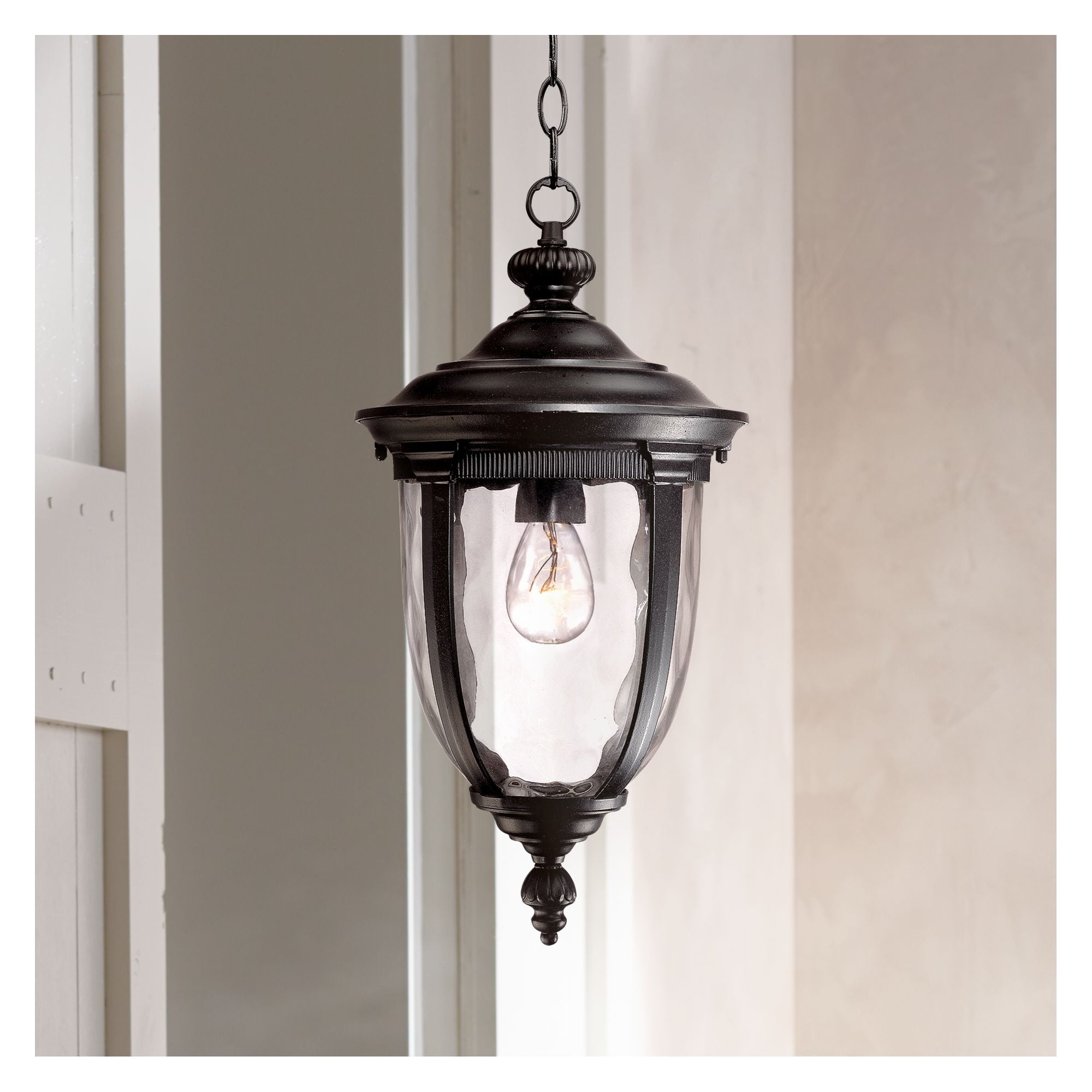 John Timberland Bellagio 18" High Texturized Black Outdoor Hanging