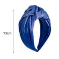 thumbnail image 7 of HEVIRGO Women Headband Solid Color Knotted Sweet Wide Edge Fabric Wrap Hair Hoop Headwear Black Fabric, 7 of 7