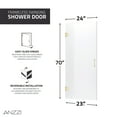 thumbnail image 5 of Passion Series 24 in. x 70 in. H Hinged Frameless Shower Door in Brushed Gold  with Tsunami Guard Tempered Glass, 5 of 8