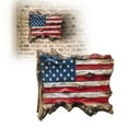 thumbnail image 2 of patriotic Wooden American Flag wall hanging Sign 4th of July Wood Block Patriotic Wall Art 4th of july Decor for Memorial Veterans Day Wall Decorations, 7.87 x 7.48 Inches, 2 of 5