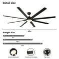 thumbnail image 6 of Electric Fans 84 In Super Large Black Ceiling Fan with Remote Control,Ceiling Fans, 6 of 6