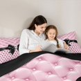 thumbnail image 5 of Manfei Black Coquette Bow 7pcs Queen Bedding,Minimalist Geometric Polkadot Bedding Comforter Set Queen,Black Reversible, 5 of 7