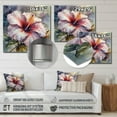 thumbnail image 4 of Designart "Lavender Verdant Bloom Essence" Floral Hibiscus Metal Wall Art Prints, 4 of 5