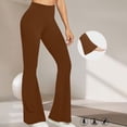thumbnail image 2 of KICILVS Flare Leggings For Women High Waist Yoga Pants with Pockets Soft Stretch Pants for Workout and Daily Wear Brown, 2 of 9