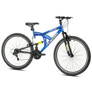 29 Kent Flexor Dual Suspension Mountain Bike, Adult Ages 14+, Blue