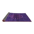 thumbnail image 2 of Ahgly Company Indoor Round Abstract Purple Contemporary Area Rugs, 7' Round, 2 of 4