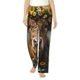 thumbnail image 2 of Picia Cute Cow Sunflower Crown A Womens Soft Woven Cotton Elastic Waistband Sleep Pajama Pant Lounge Sleep Pant With Pockets And Drawstring-XX-Large, 2 of 9