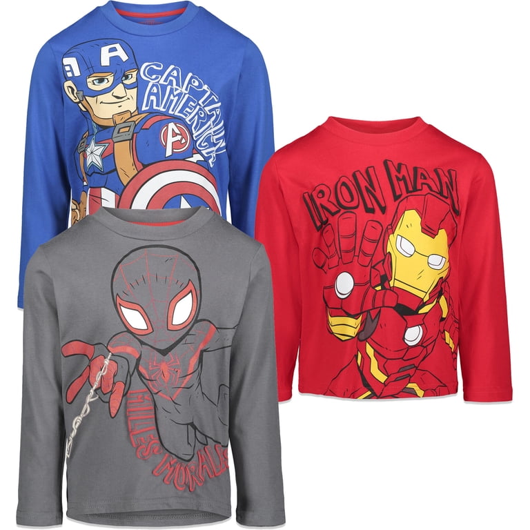 Marvel Avengers Toddler Boys Long Sleeve Graphic T-Shirts 3-Pack photo 1