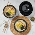 thumbnail image 3 of INFUSE 4-Piece 8" Melamine Noodle Ramen Bowls Set, Black, 3 of 7