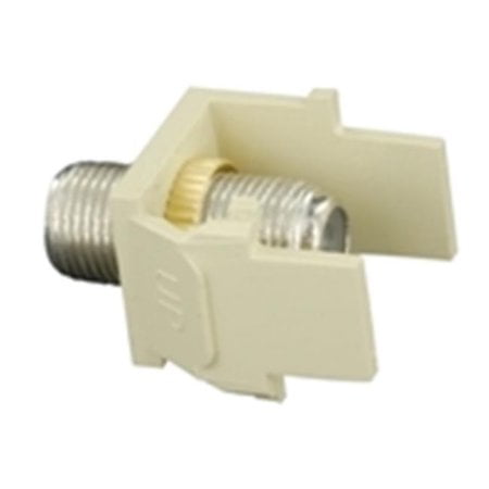 - Leviton 40731-BT Light Almond Quickport Nickel-Plated F-Type Bulkhead Snap-in Module