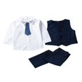 thumbnail image 3 of POINTERTECK Gilet Smoking + Cravate + T-Shirt + Pantalon Garçon Formel Porter 1-7 Ans, 3 of 6