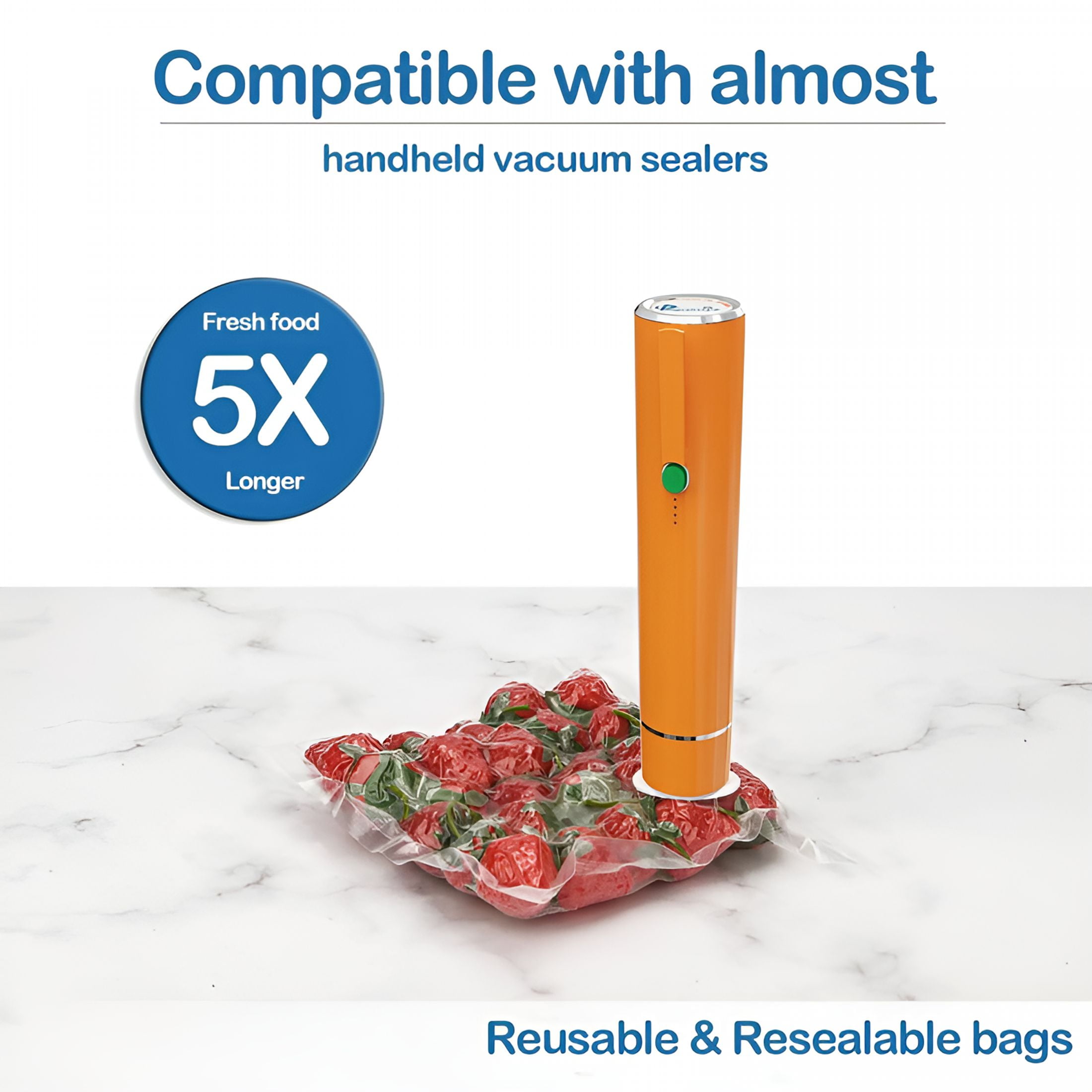 ACDANC 40PCS Vacuum Sealer Bags for Food with Air Valve, Reusable Sous Vide Bags (20 large+20 small)
