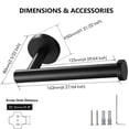 thumbnail image 4 of PHANCIR Toilet Paper Holder Wall Mount Bathroom Tissue Paper Roll Holders Matt Black, 4 of 8