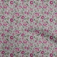 thumbnail image 1 of oneOone Polyester Spandex Gray Fabric Asian Suzani Sewing Craft Projects Fabric Prints By Yard 56 Inch Wide, 1 of 5