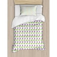 thumbnail image 3 of Mardi Gras Duvet Cover Set King Size, Fleur De Lis in Mardi Gras Carnival Colors Ancient Festival Pattern, Decorative 3 Piece Bedding Set with 2 Pillow Shams, Green Yellow Purple, by Ambesonne, 3 of 3