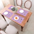 thumbnail image 6 of YFYANG Washable Heat-Resistant Placemats, 70% PVC/30% Polyester, Pink Geometric Polka Dots Kitchen Table Mat, 12" x 18" 6 Piece, 6 of 6