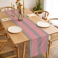 thumbnail image 3 of Ombre Red Black Striped Table Runner Farmhouse Modern Stripes Tablerunners 13 x 48 Inch, Table Decorations Tabletop Scarf for Summer Gathering Holiday Farmhouse Kitchen Dining Decor, 3 of 7