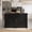 Black, variant on Deluxe Living 60" Rolling Kitchen Island Cart with Drop Leaf, Storage, Power Outlets, Mobile Islands with Drawers and Open Shelves,Black