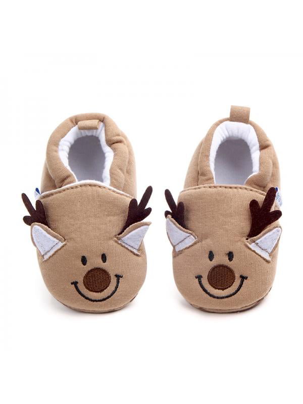 P Prettyia Baby Prewalkers Crib Shoes Kids Boys Girls Cartoon Animals Soft Sole Pram Shoes Rabbit 0-6M