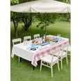 thumbnail image 3 of Outdoor Tablecloth with Umbrella Hole and Zipper, Valentine's Day Rectangle Table Cloth 54x80 Inch Waterproof Tablecloth, Blue Truck Love Pink Plaid Romantic Picnic Table Cover for Patio Camping, 3 of 7