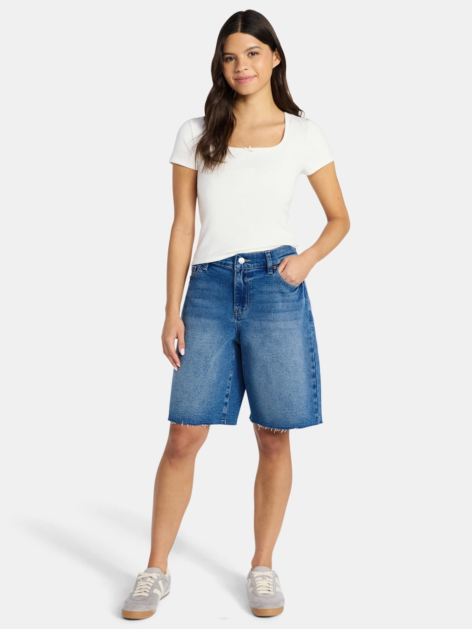 Madden NYC Women's Mid Rise Jorts, Sizes XXS-XXL