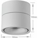 thumbnail image 5 of Focos de techo LED de 10 W, ángulo del cuerpo de la lámpara ajustable, focos de lámpara, focos de techo, luz de techo, focos de techo ajustables, iluminación de techo LED, 10x10x10cm (blanco-4000K), 5 of 5