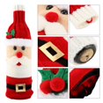thumbnail image 3 of Botella de vino de Punto Bolsa Bacera Protectora de la Mesa de Navidad Decoración de la Fiesta Decoración de Santa Claus Snowman, 3 of 7